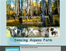 Tablet Screenshot of dancingaspensfarm.com